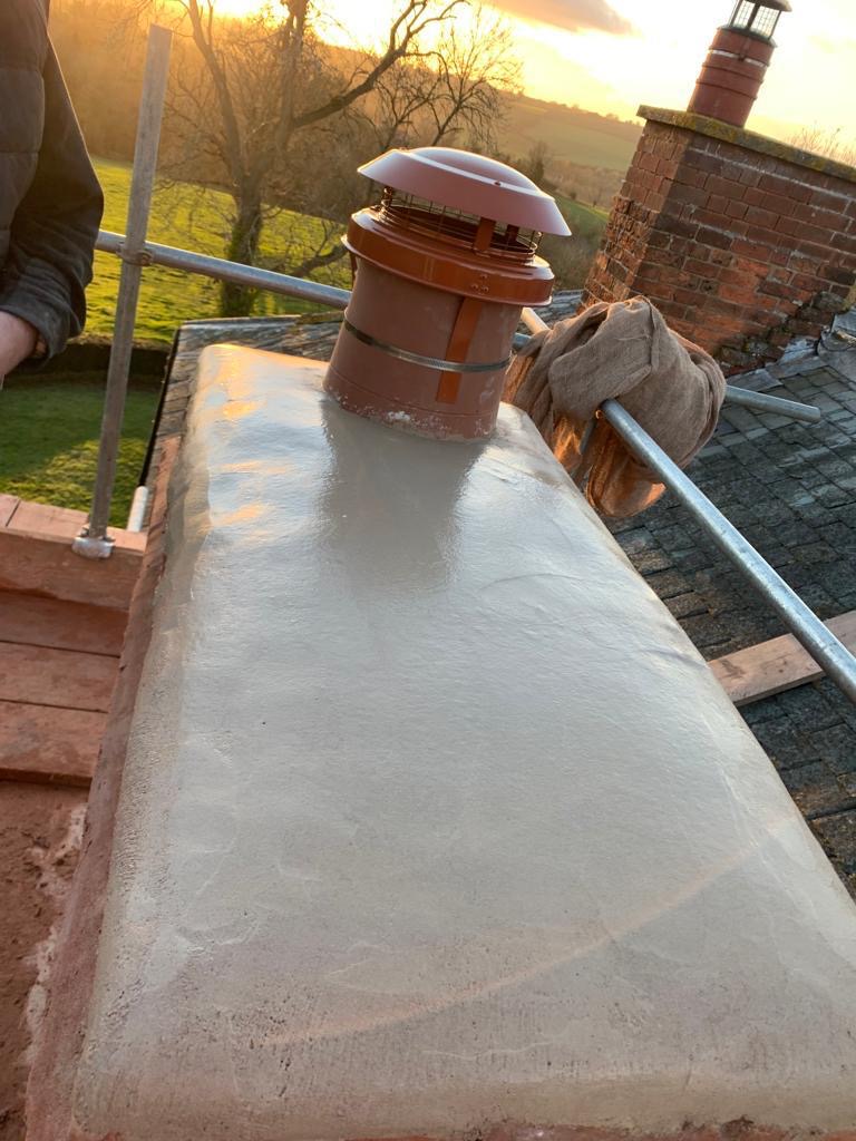 Chimney Re-Rendered & Capped